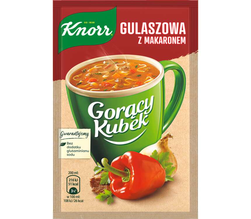 Knorr Gorący Kubek Zupa gulaszowa z makaronem 16 g kaufland.pl
