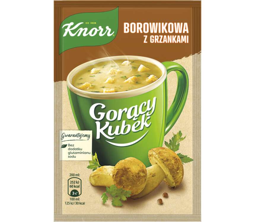 Knorr Gorący Kubek Zupa borowikowa z grzankami 15 g kaufland.pl