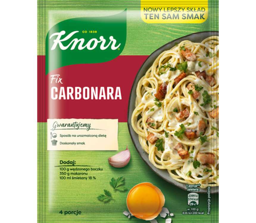 Knorr Fix do potraw spaghetti Carbonara 45 g kaufland.pl