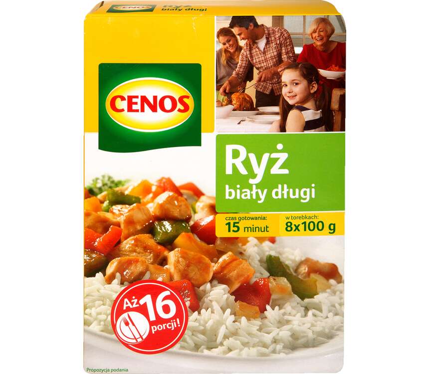 Cenos Ryż biały długi 8x100 g