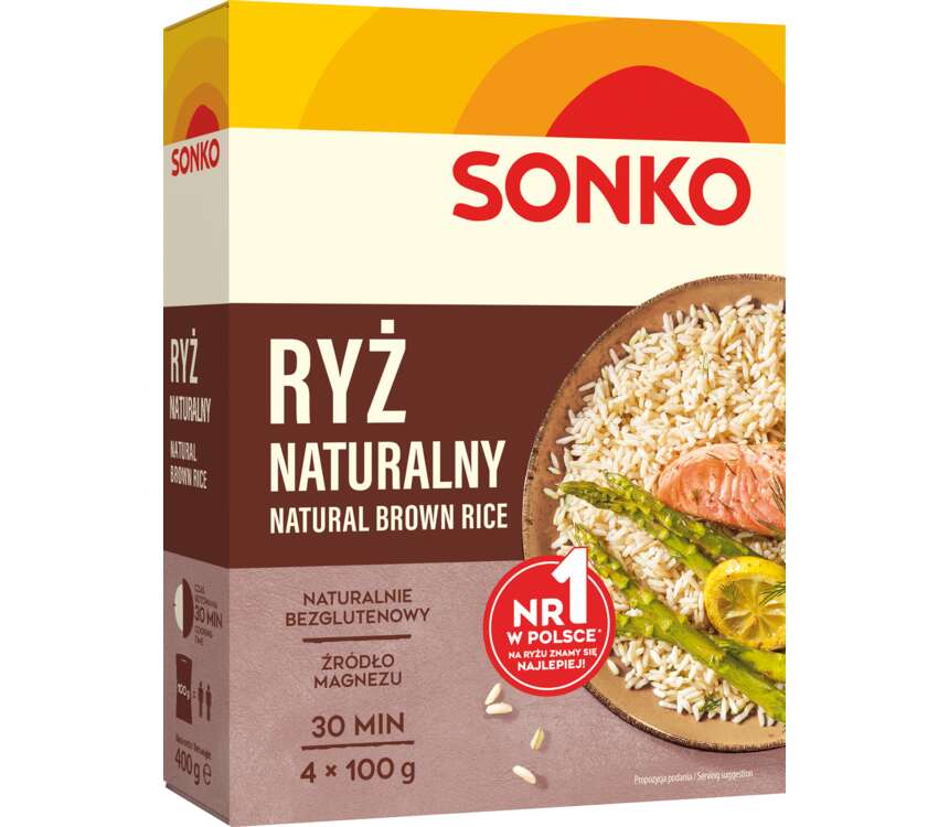Sonko Ryż naturalny  4x100 g kaufland.pl