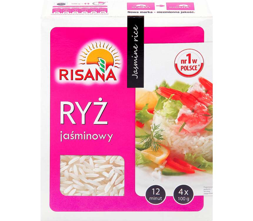 Sonko Ryż jaśminowy biały długoziarnisty 4x100 g