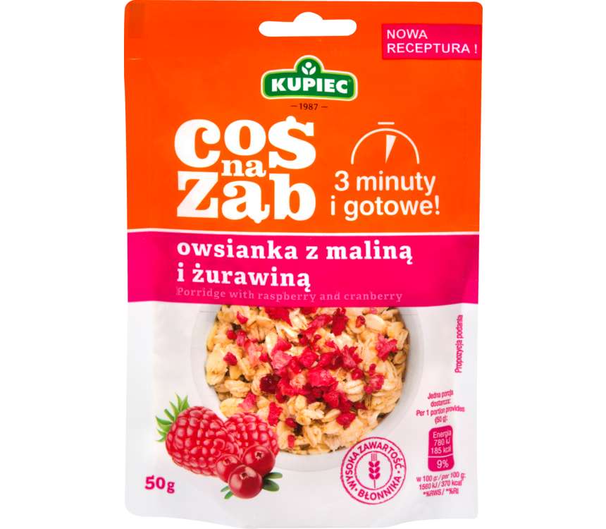 Kupiec Owsianka żurawina- malina 50 g kaufland.pl