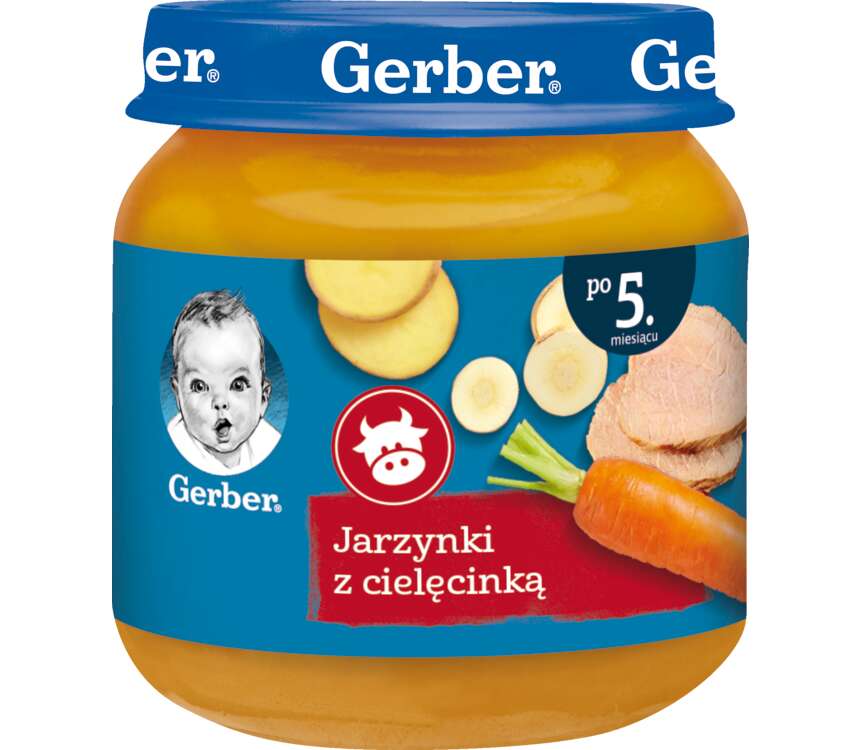 Gerber 6M Obiad jarzynki z cielęciną 125 g