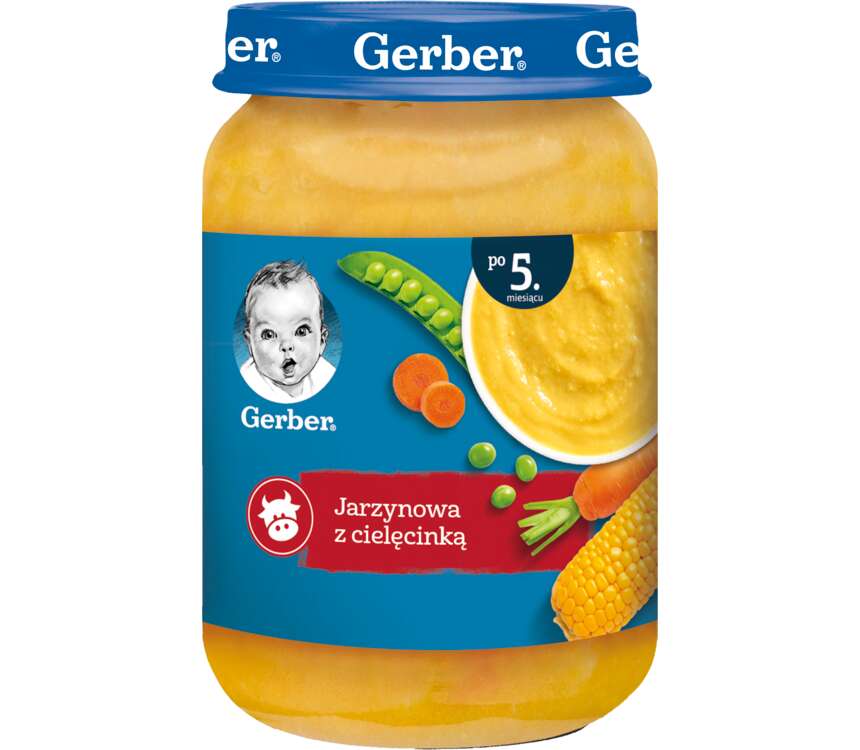 Gerber 6M Zupa jarzynowa z cielęcinką 190 g