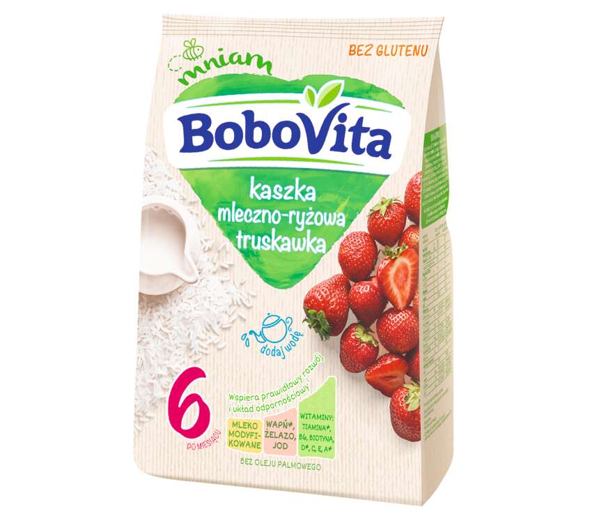 BoboVita 7M Kaszka mleczno- ryżowa truskawka 230 g