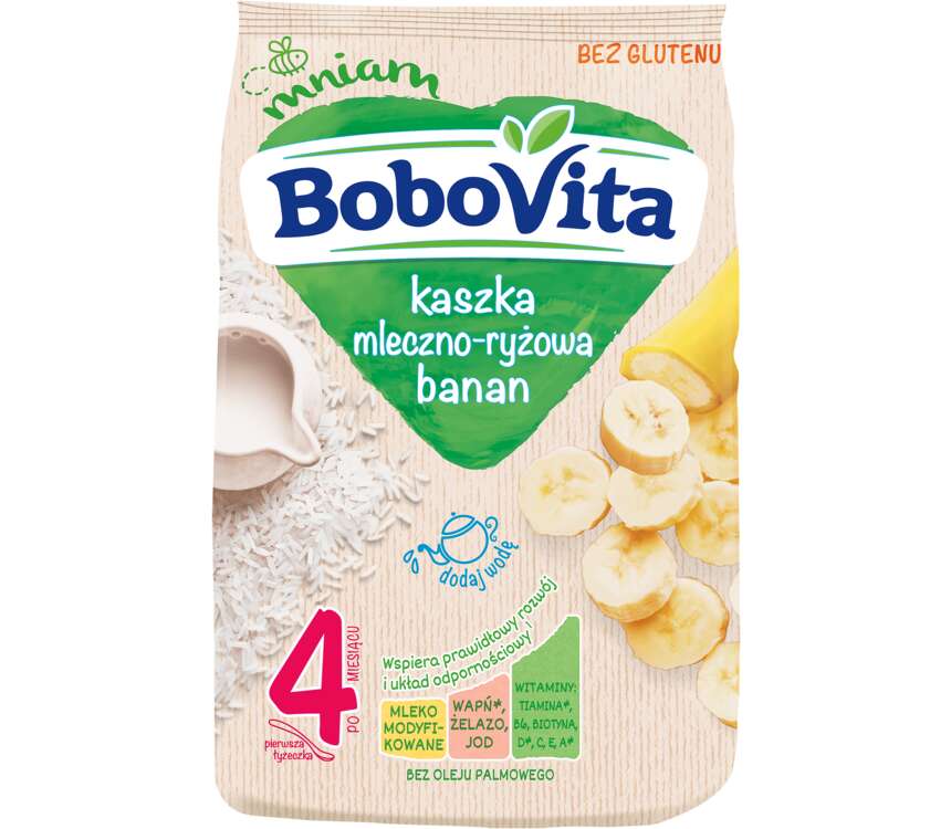 BoboVita 5M Kaszka mleczno- ryżowa, banan 230 g