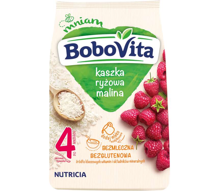 BoboVita Kaszka dla dzieci ryżowa, maliny 180 g kaufland.pl