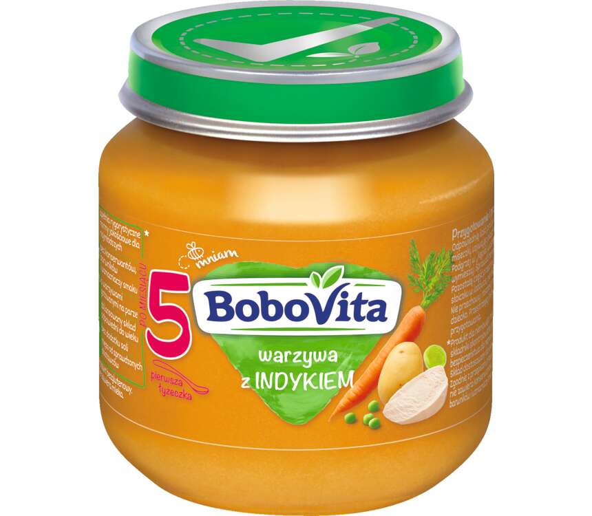 BoboVita 6M Danie dla dzieci warzywa z indykiem 125 g