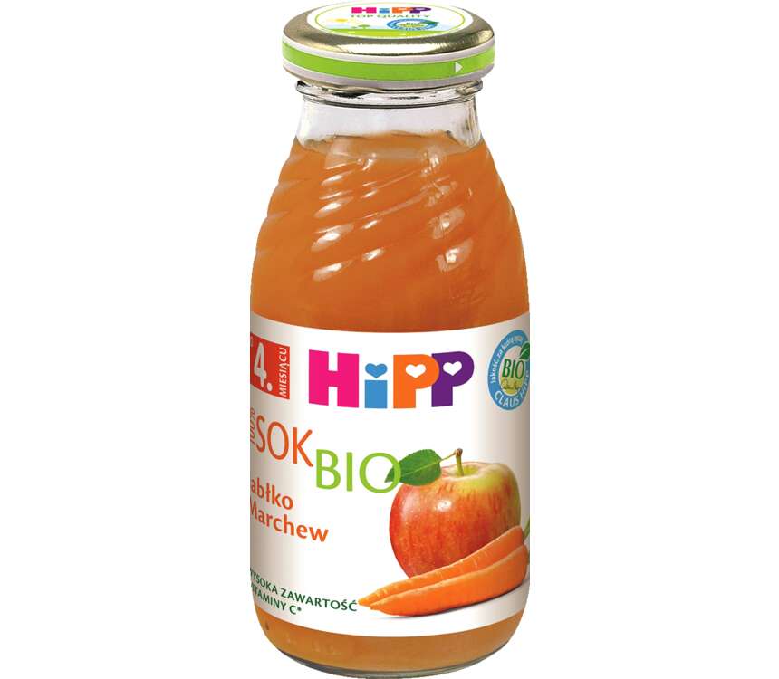 Hipp BIO 5M Sok owocowy d/dzieci jabłko-marchew 200 ml