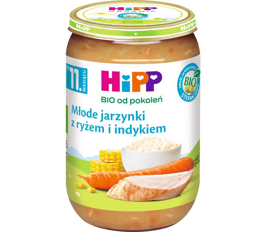 Hipp BIO 12M Jarzynki z indykiem  220 g