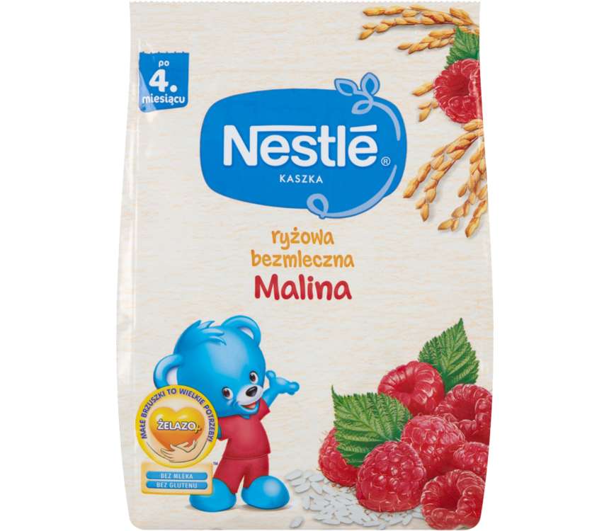 Nestle 5M Kaszka ryżowa malina 180 g