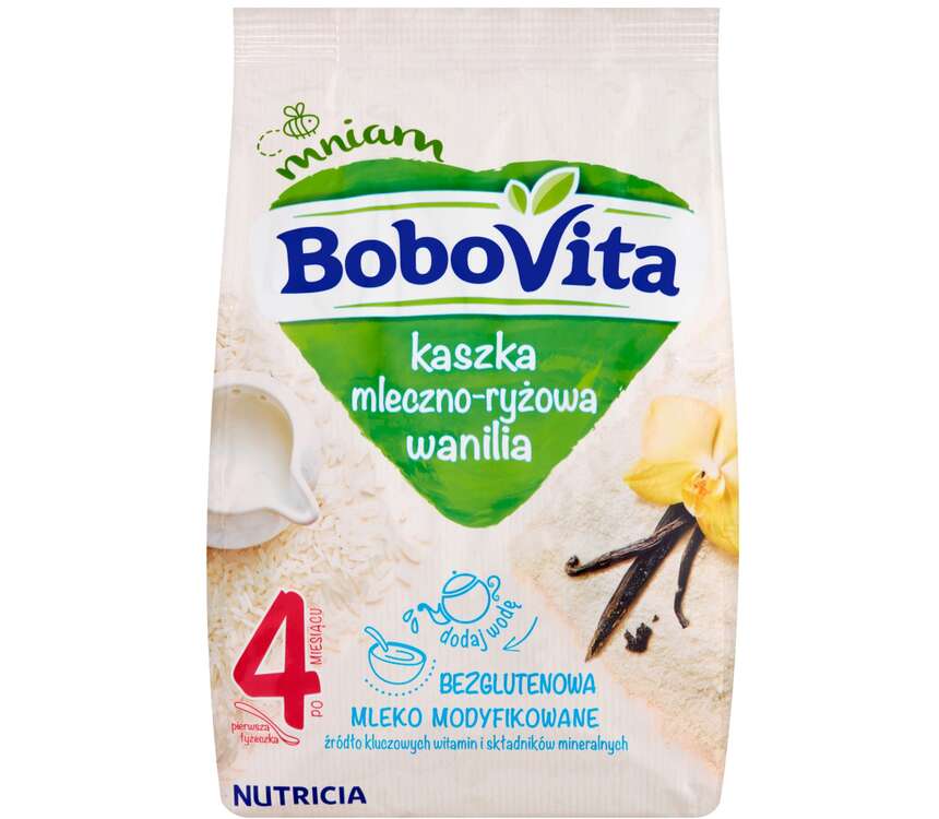 BoboVita 4M Kaszka mleczno- ryżowa, wanilia 230 g