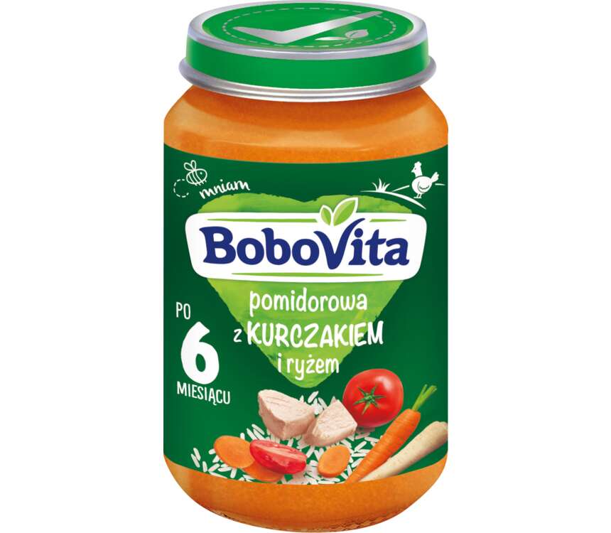 Bobovita Danie dla dzieci pomidorowa, kurczak 190 g