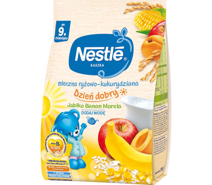 Nestle 10M Kaszka ml-ryż-kuk. banan-jabłko-morela 230 g