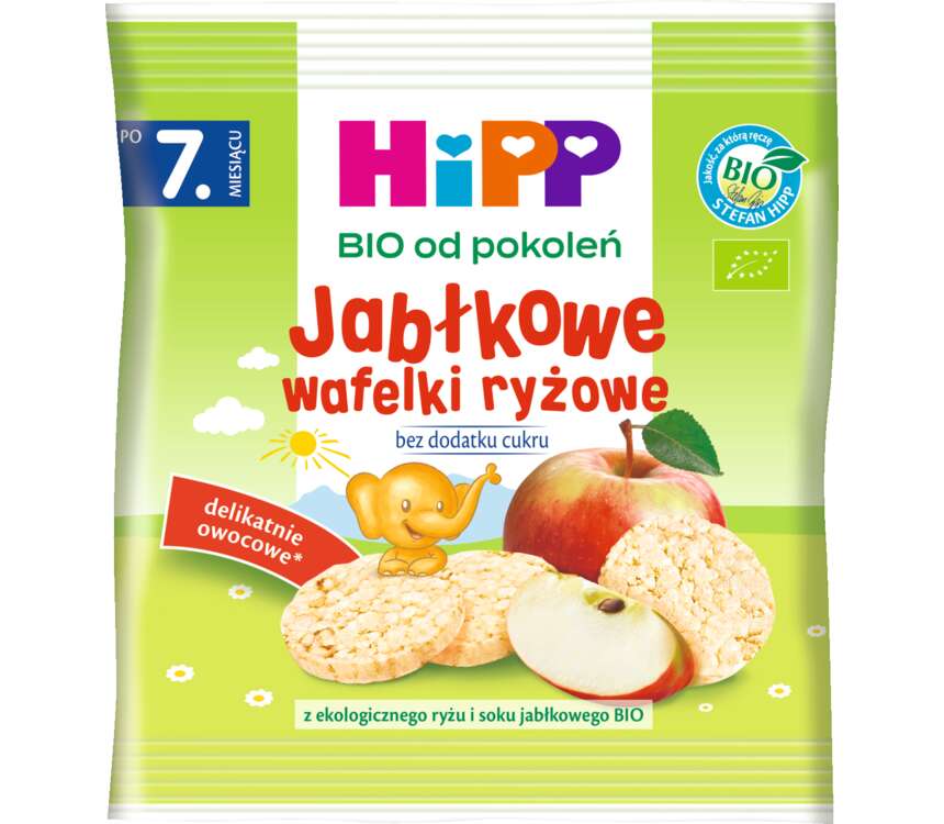 Hipp 8M Wafelki ryżowe jabłkowe 35 g