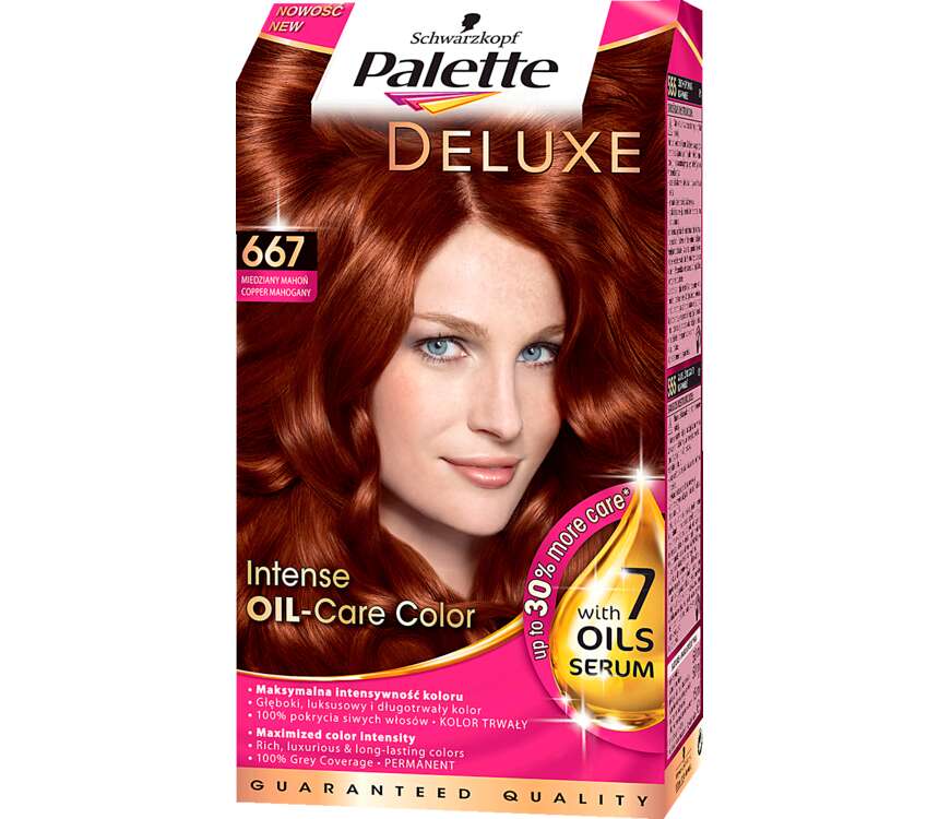 Palette Deluxe Farba do włosów miedziany mahoń 667