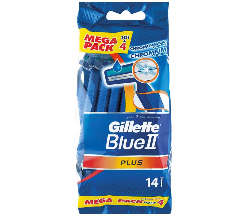 GilletteBlue II Plus golenia golenia 10+4 10+4