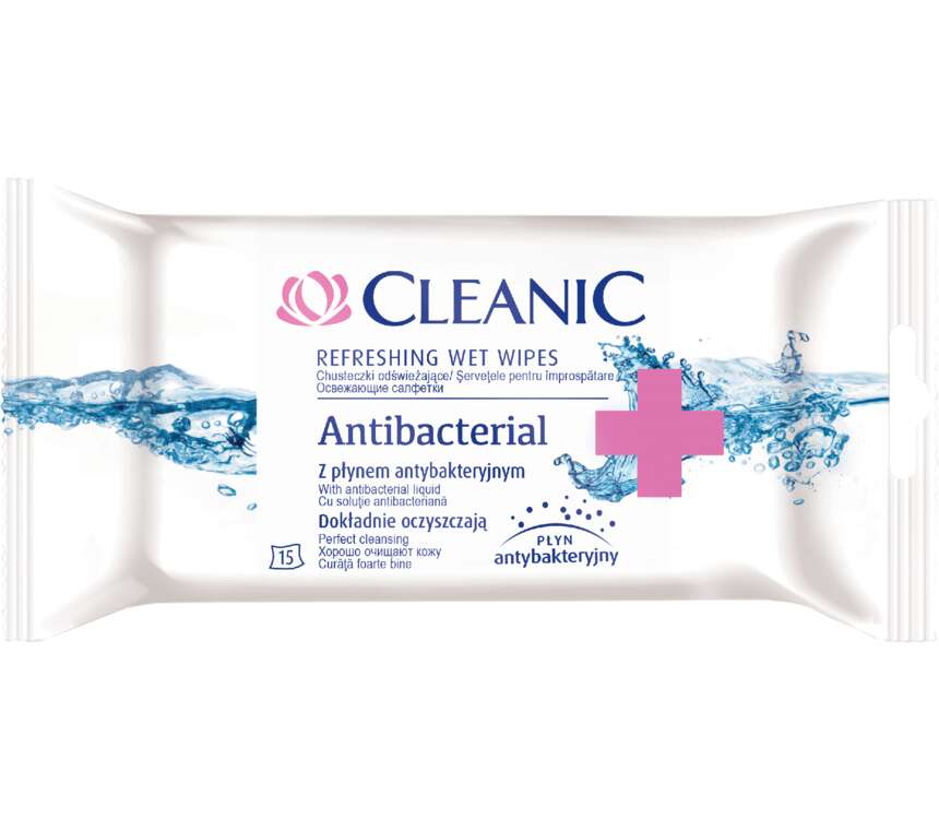 Cleanic chusteczki odświeżające Antiseptic 15st 15 szt