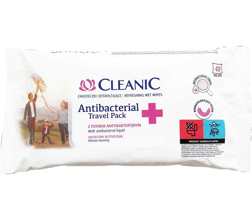 Cleanic Travel Pack Chusteczki odświeżające 40 szt