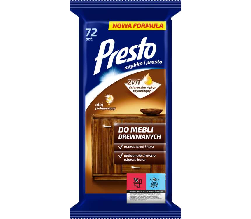 Presto Clean Ściereczki czyszcz. do mebli drewnianych 72 szt. kaufland.pl