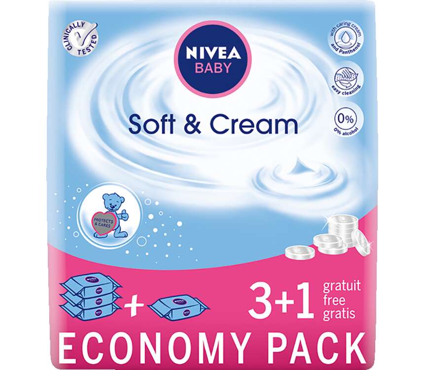 Nivea Baby chusteczk Soft&Care  4x63szt