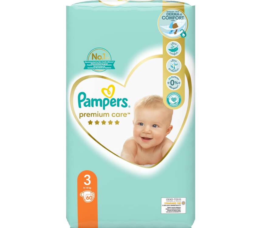 Pampers Premium Care Pieluchy dla dzieci 6-10kg r.3 60 szt.