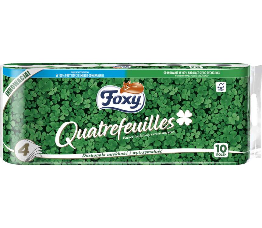 Foxy Quatrefeuilles Papier toaletowy 4 warstwowy 10 szt.