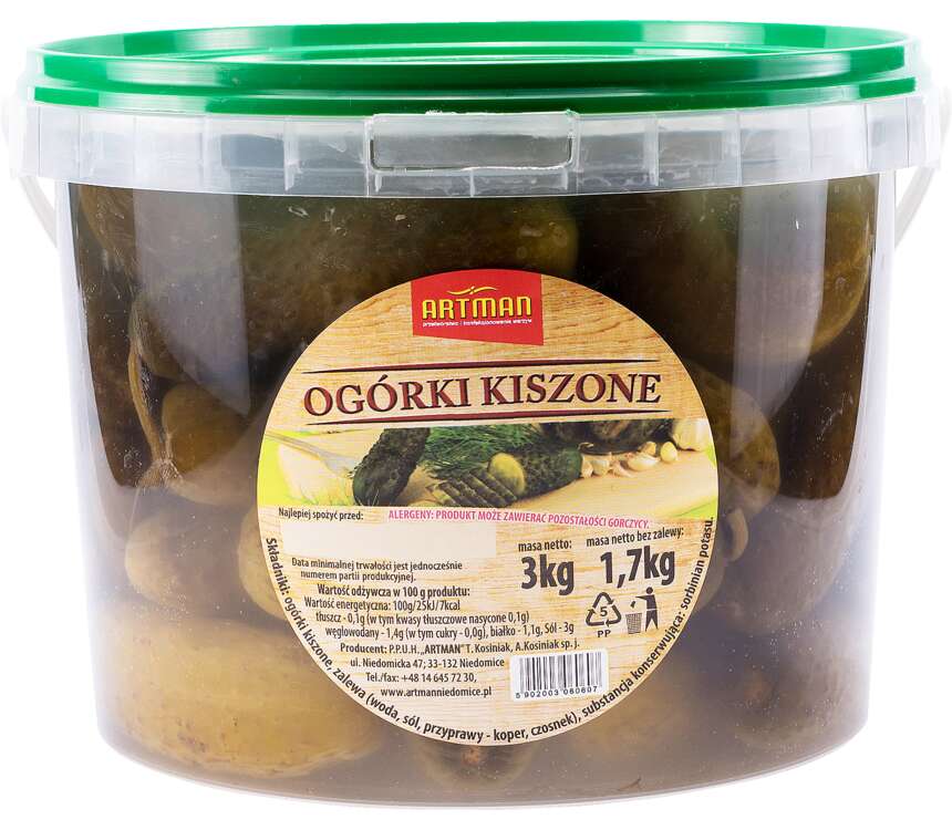 Ogórki kiszone   1,7 kg