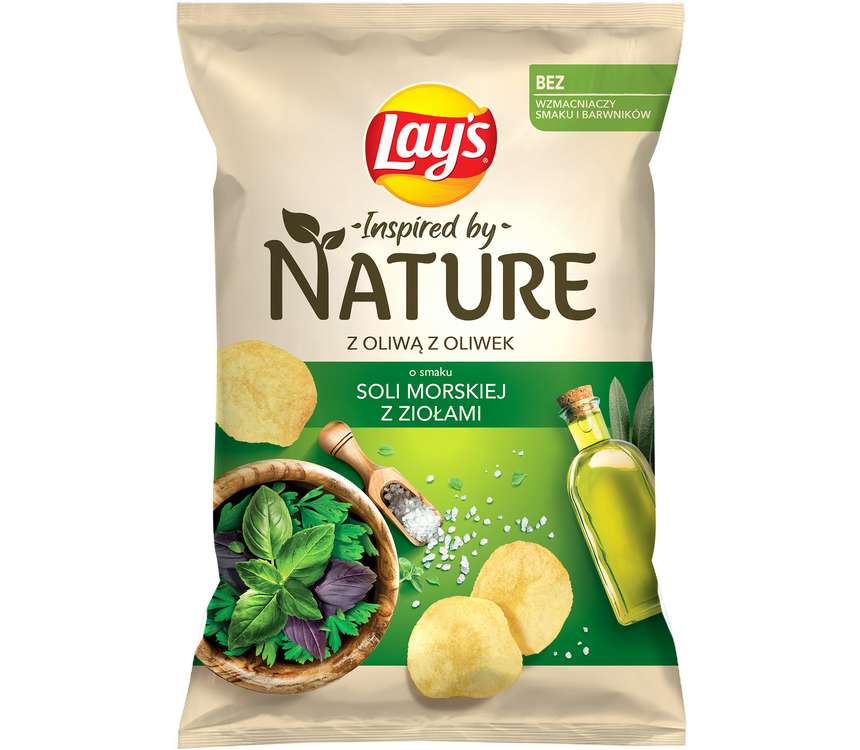 Lays Nature Chipsy Sól morska z ziołami 120 g