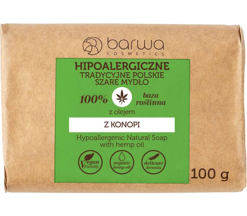 Barwa szare mydło z konopii 100 g
