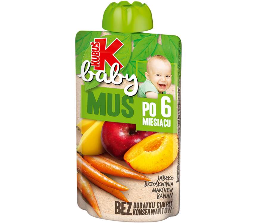 Kubuś Baby mus jabłko, banan brzoskwinia i march. 100 g