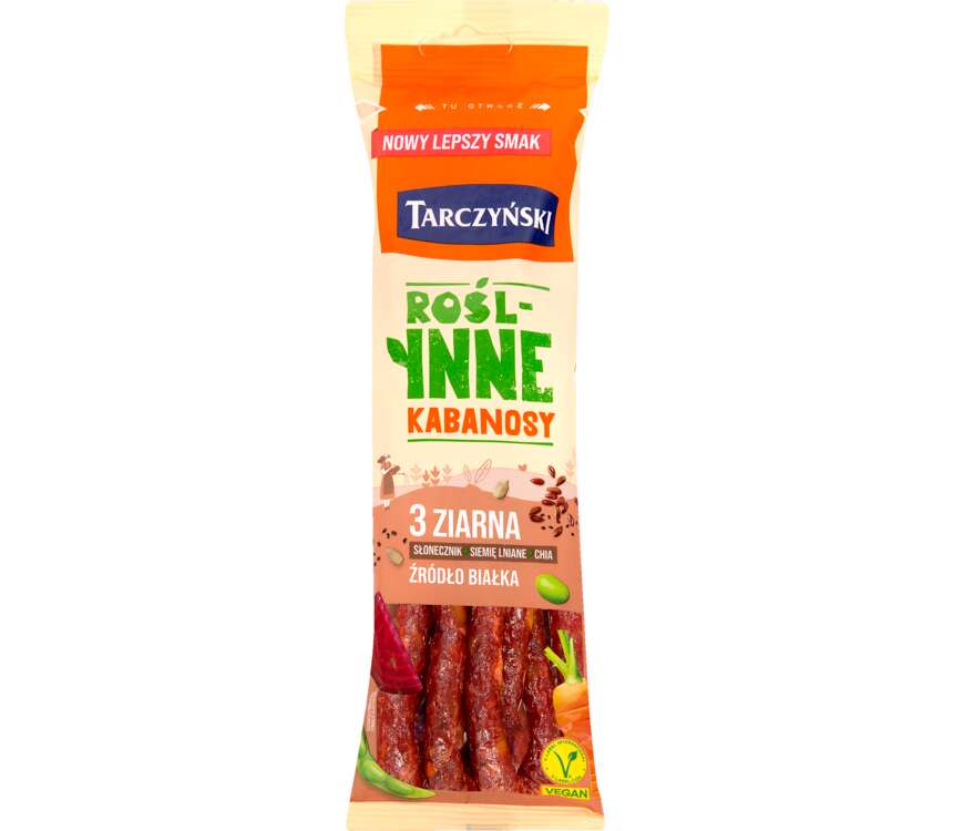 Tarczyński Roślinne kabanosy 3 ziarna 90g