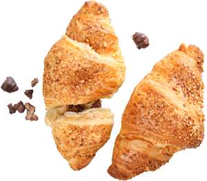 Croissant s liskovoorieškovým krémom