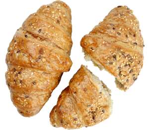 Multicereálny croissant s maslom