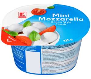 K-Classic Mozzarella Mini
Mäkký parený syr