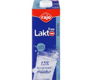 Rajo Trvanlivé delakt.mlieko
polotučné, 1,5%