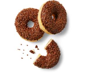 Donut poliaty mliečnou čokoládou Donut poliaty mliečnou čokoládou