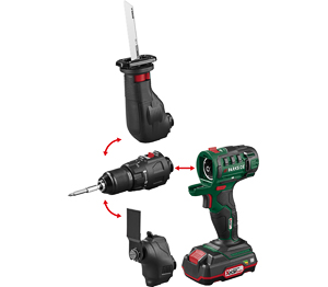 PARKSIDE® Akku-Kombigerät 20 V »PKGA 20-Li C2« inkl. Akku