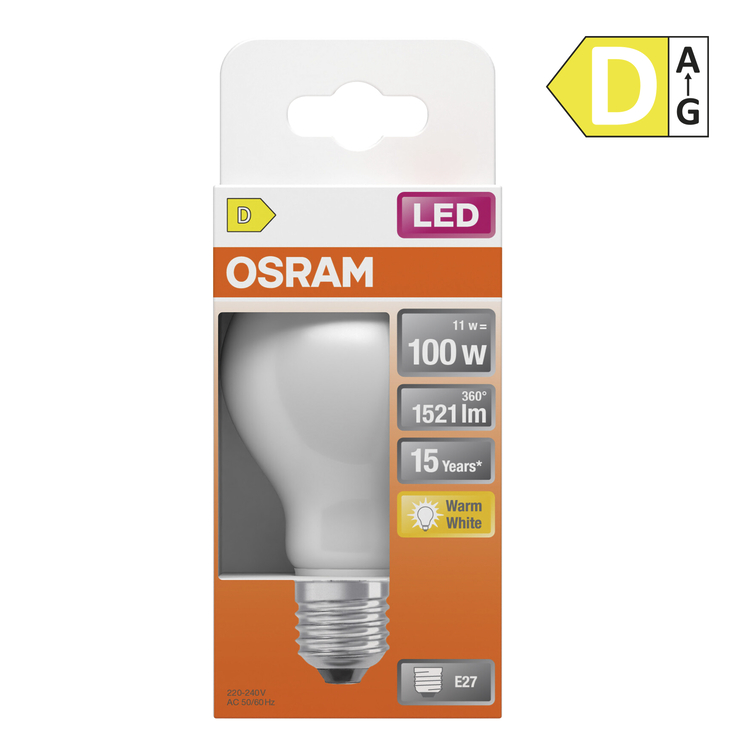 OSRAM LED-Filament-Birne E27 matt 11 W, 1.521 lm, 2.700 K