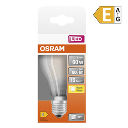 OSRAM LED-Filament-Birne E27 matt 6,5 W, 806 lm, 2.700 K