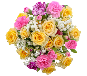 Nelken-Sprayrosenstrauß Nelken-Sprayrosenstrauß