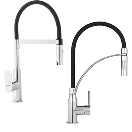 LIV&BO® Einhebel-Spültischarmatur mit Gummi-Flexschlauch