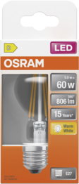 OSRAM LED-Filament-Birne E27 klar 5,9 W, 806 lm, 2.700 K